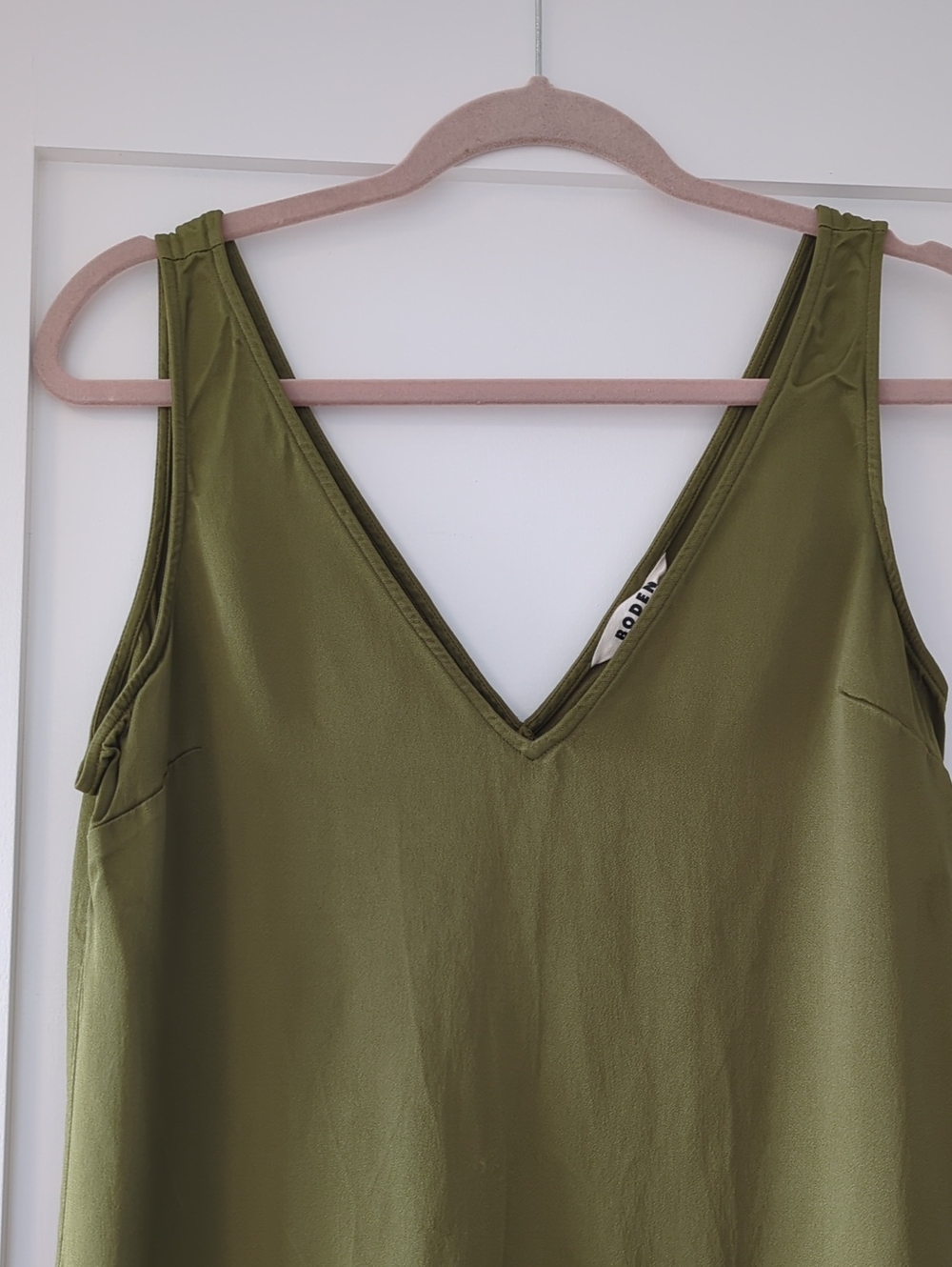 Boden Olive Green Slip Dress 12P - Picture 3 of 7